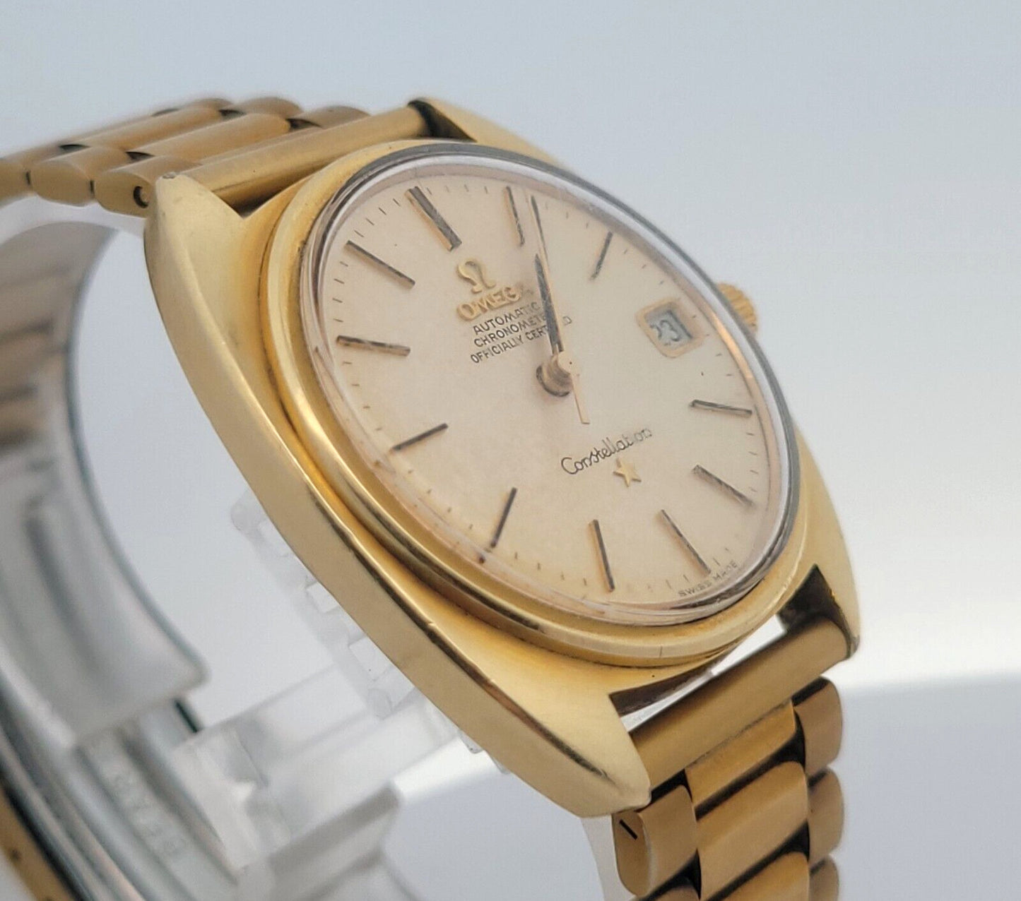 Omega Constellation Automatic Gold-Toned Stainless Men's Watch Ref# 168.017