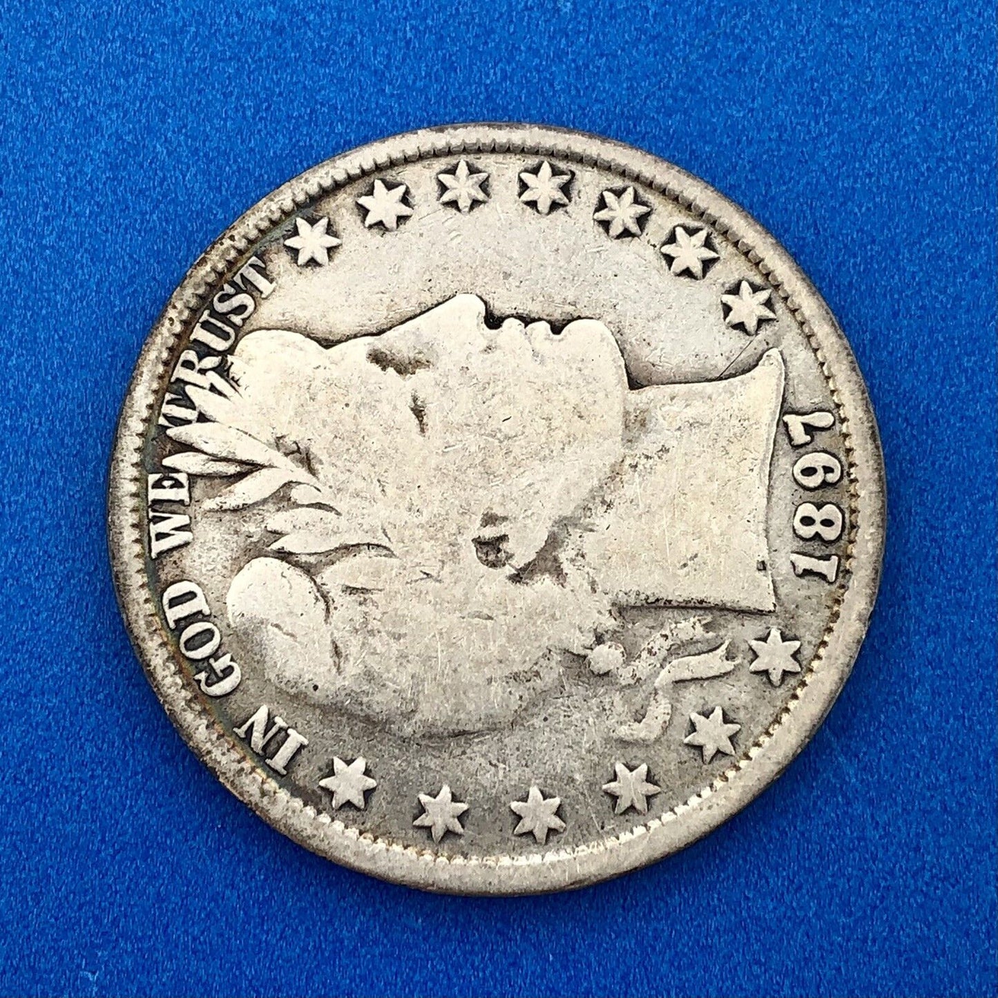 1897 P Silver Barber Half Dollar Better Key Date Philadelphia Coin Rare Scarce