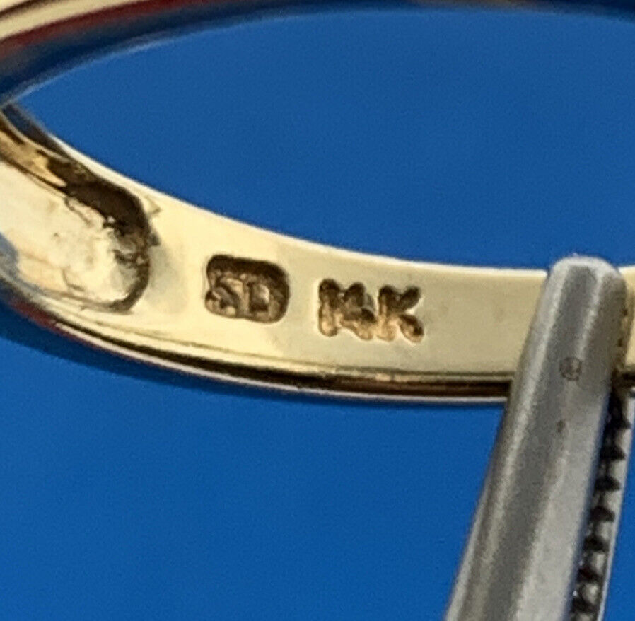 14K Yellow White Gold Princess Pave Diamond Modernist Wedding Band Ring