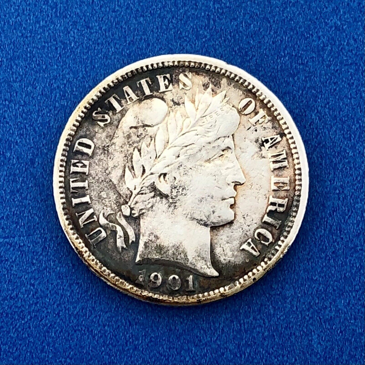 1901 O Barber Silver Dime $.10 Better Rare Scarce Key New Orleans Mint Coin