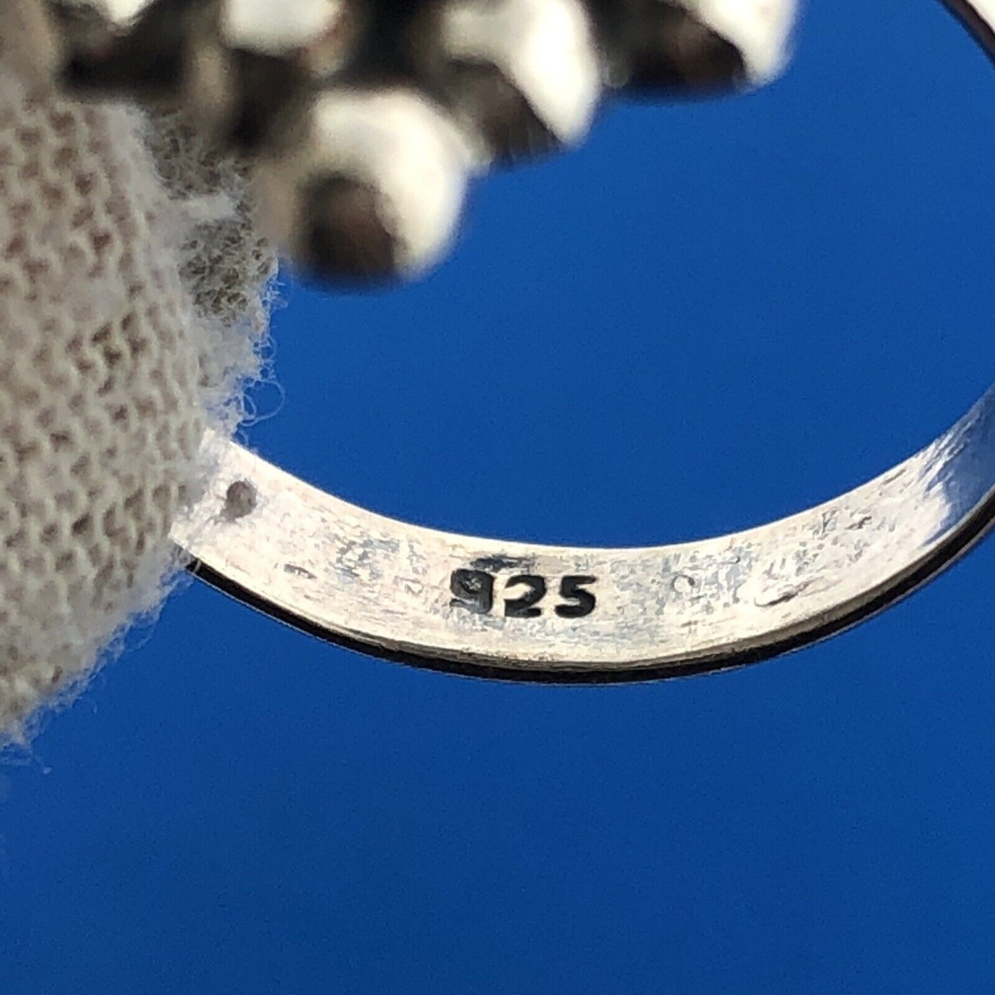 Stunning Sterling Silver 925 Oval Cut Grey Smoky Quartz Statement Ring Size 9