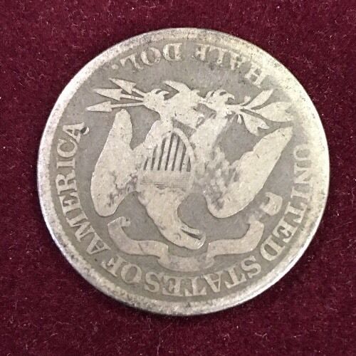 1873 US Coinage Silver 90% Seated Liberty Half Dollar 50C With Arrows