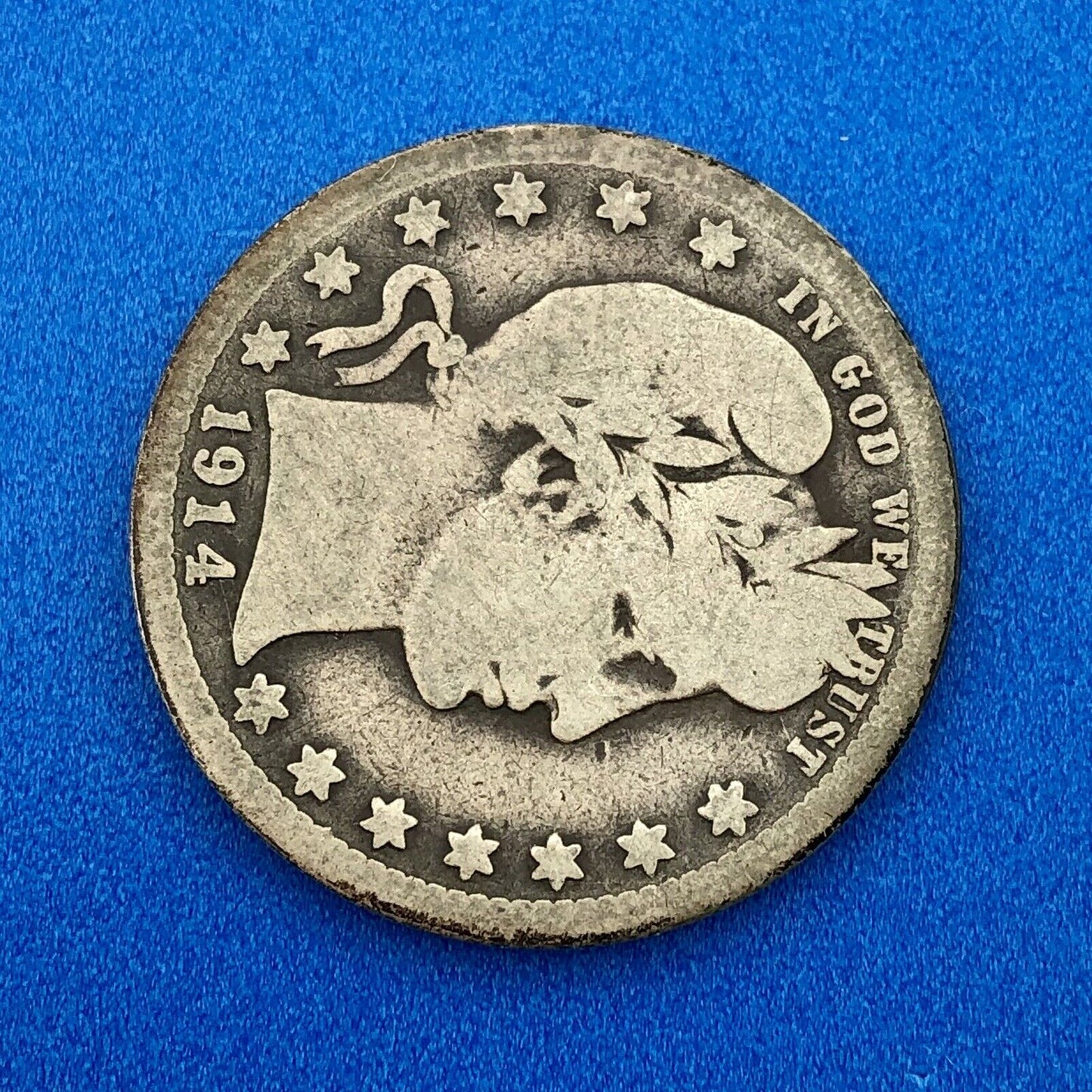 1914 S Silver Barber Quarter Better Key Date San Francisco Coin Rare Scarce