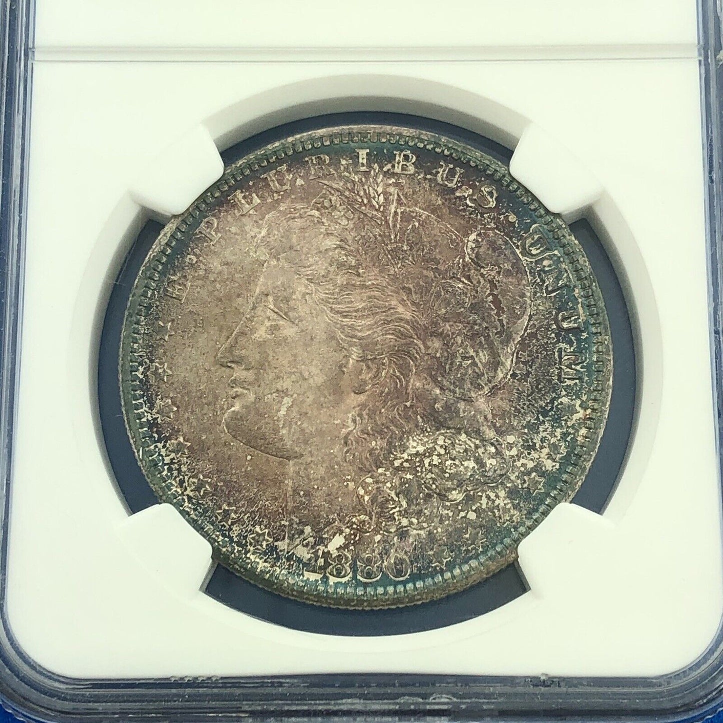 1880 S Morgan Silver Dollar Better Key San Francisco Sunset Tones NGC MS64 Coin
