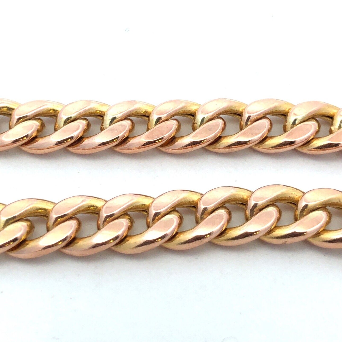 Designer AR Italy 14K Yellow Gold Cuban Link Chain Bracelet