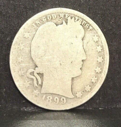 1899 P Silver Barber Quarter Better Key Date Philadelphia Coin Rare Scarce