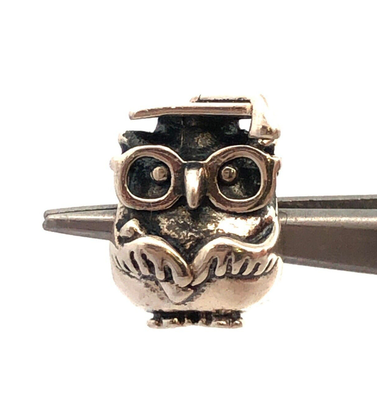 Designer 925 Sterling Silver Graduate Owl School Bead Slide Bracelet Charm
