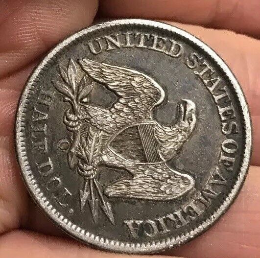1858 O Silver Seated Liberty Half Dollar 50c Strong XF 90% Silver Scarce Coin
