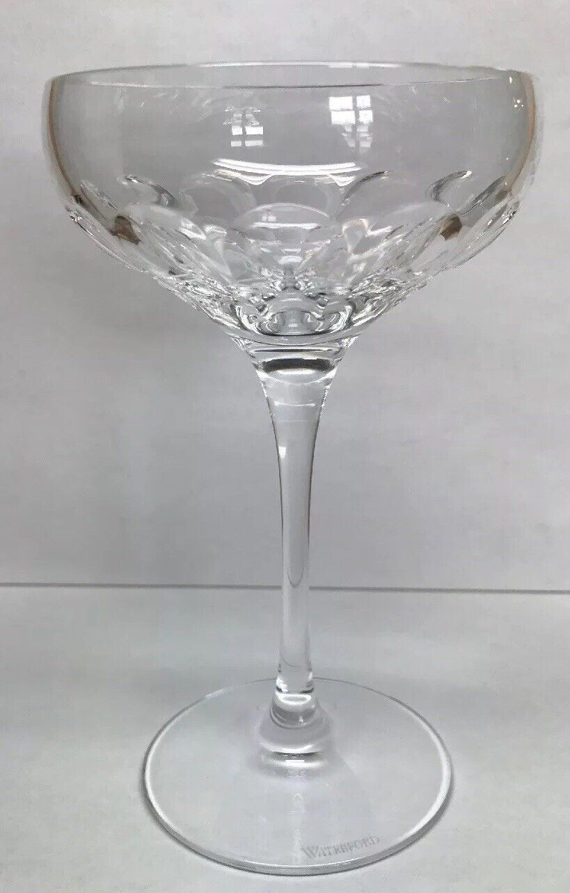 Vintage Waterford Tall Sherbet Champagne Pedestal Glass Elegant Bar Stemware
