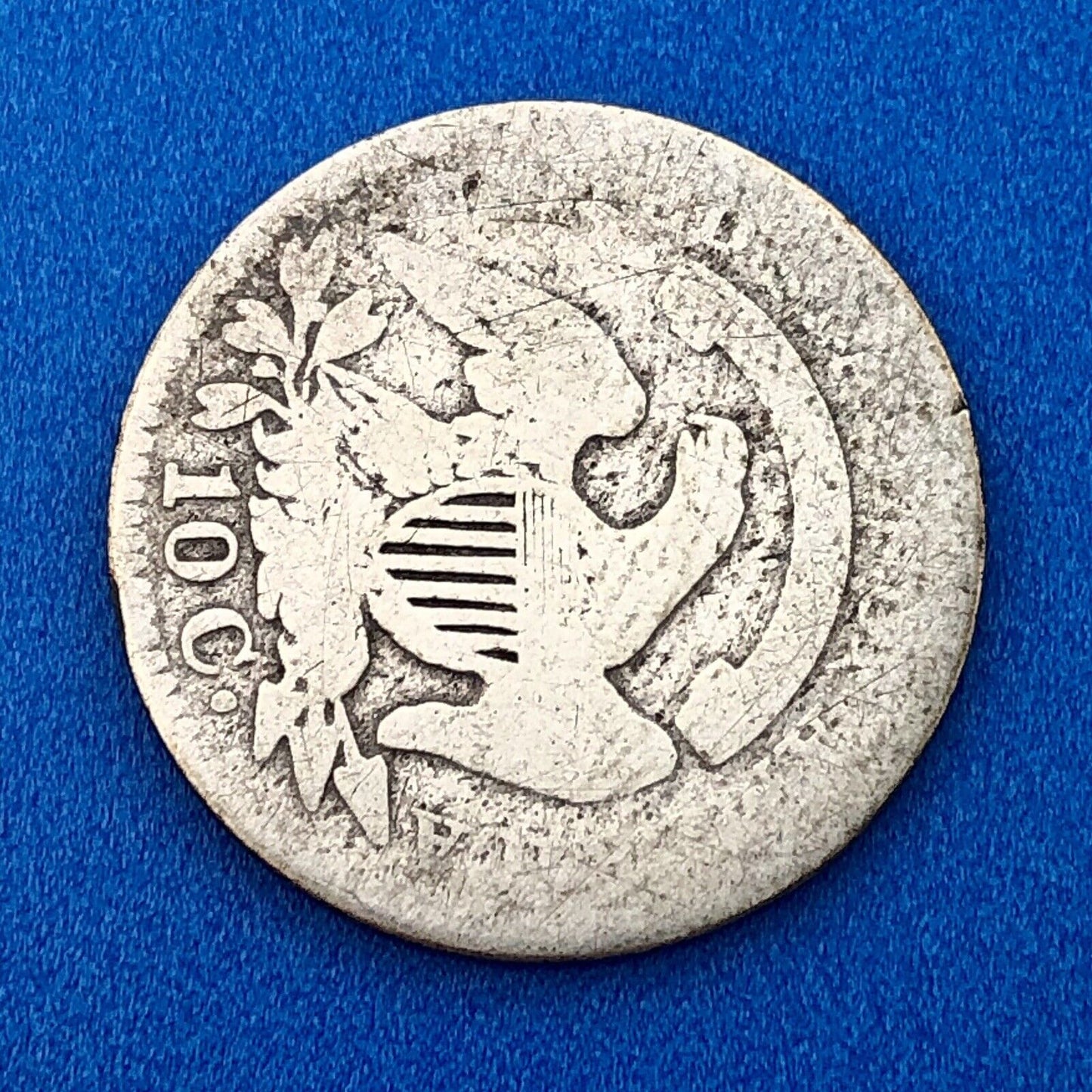 1827 P Silver Capped Bust Dime Type 1 Better Key Early Philadelphia Mint Coin