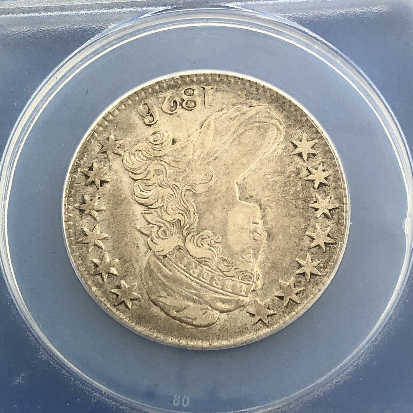 1826 Capped Bust Silver Half Dollar 50c Lettered Edge ANACS EF45 O-110 Coin