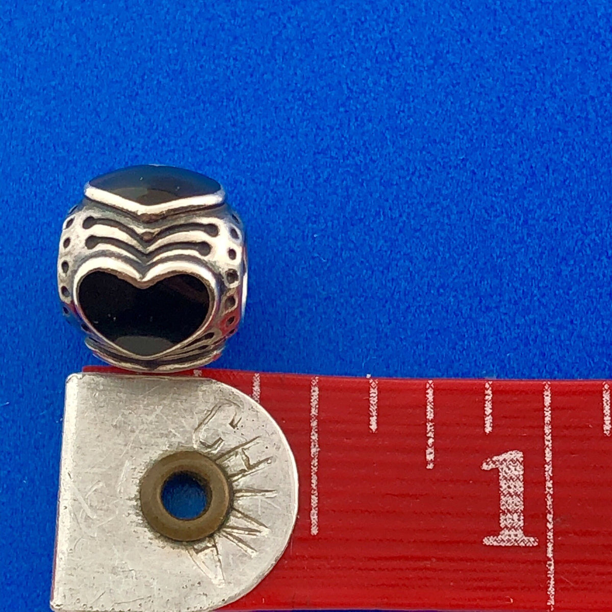 PANDORA Sterling Silver 14K Gold 2011 Limited Edition Midnight Heart Bead Charm