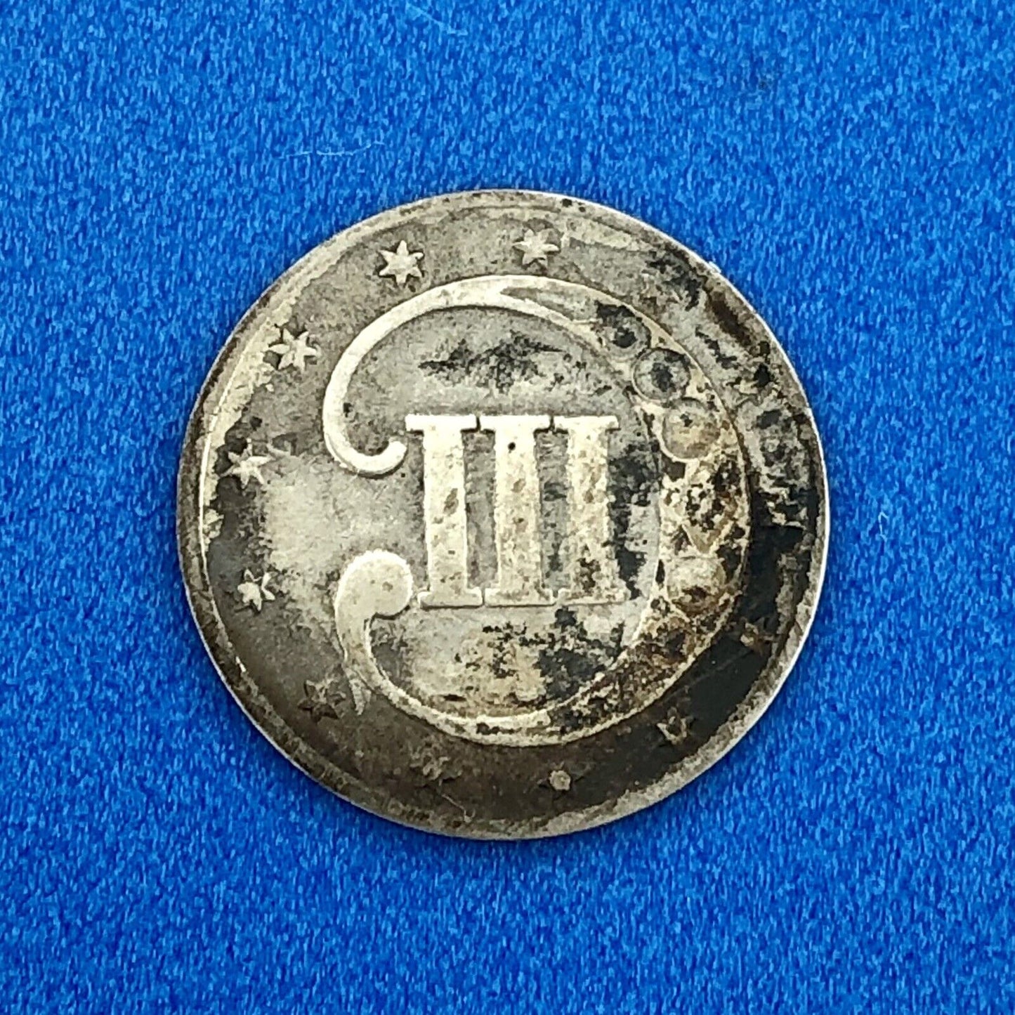 1853 P 3 Cent Silver Three Cent Piece 3c Trime Better Key Philadelphia Mint Coin