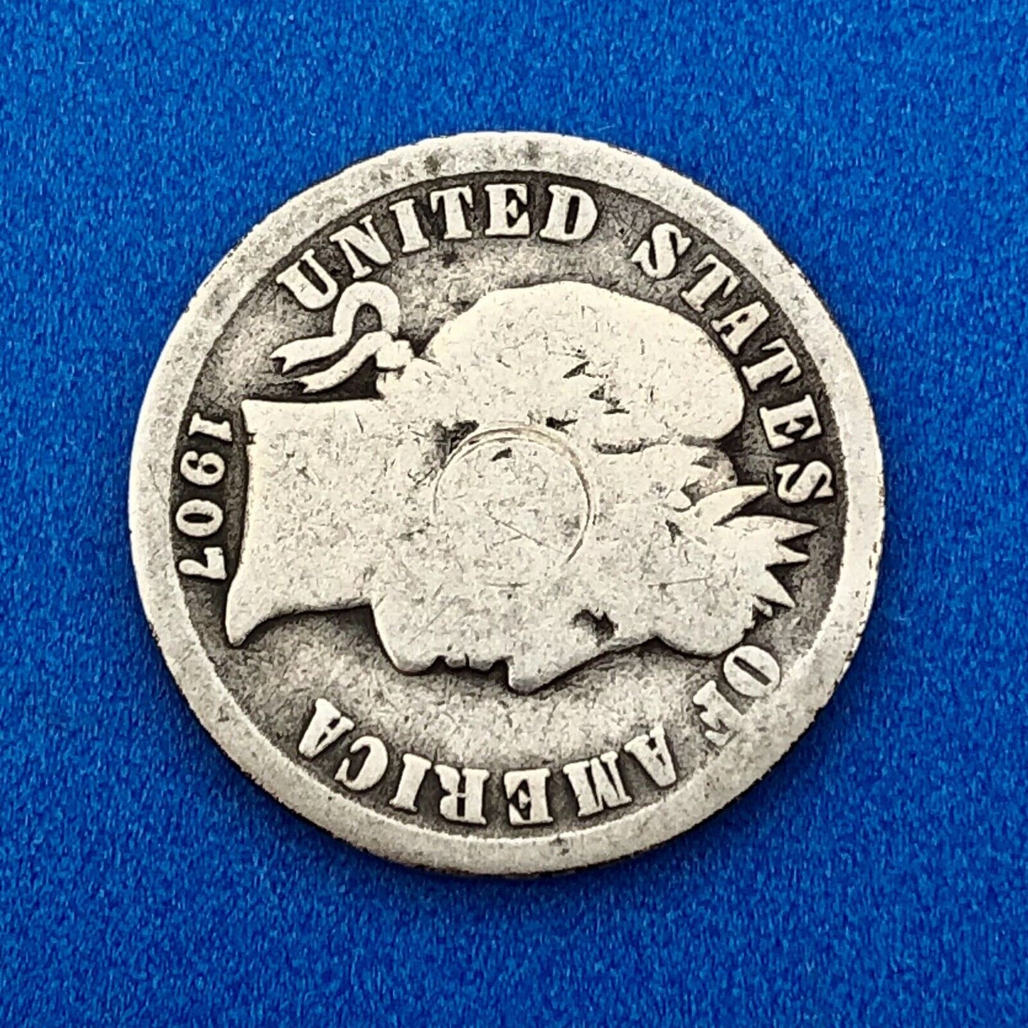 1907 O Barber Silver Dime $.10 Better Rare Scarce Key New Orleans Mint Coin
