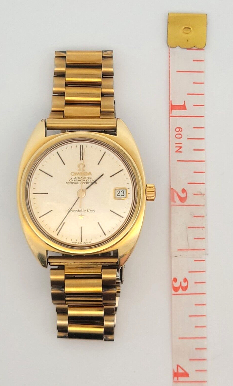 Omega Constellation Automatic Gold-Toned Stainless Men's Watch Ref# 168.017