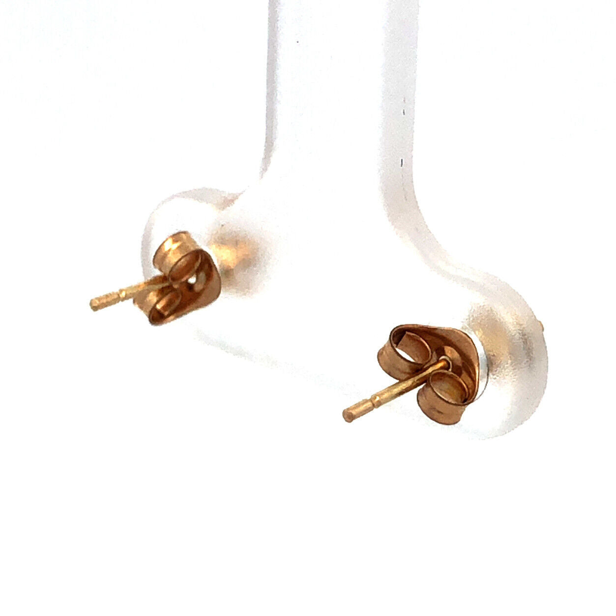 Designer 14K Yellow Gold Round Cubic Zirconia Everyday Starter Stud Earrings