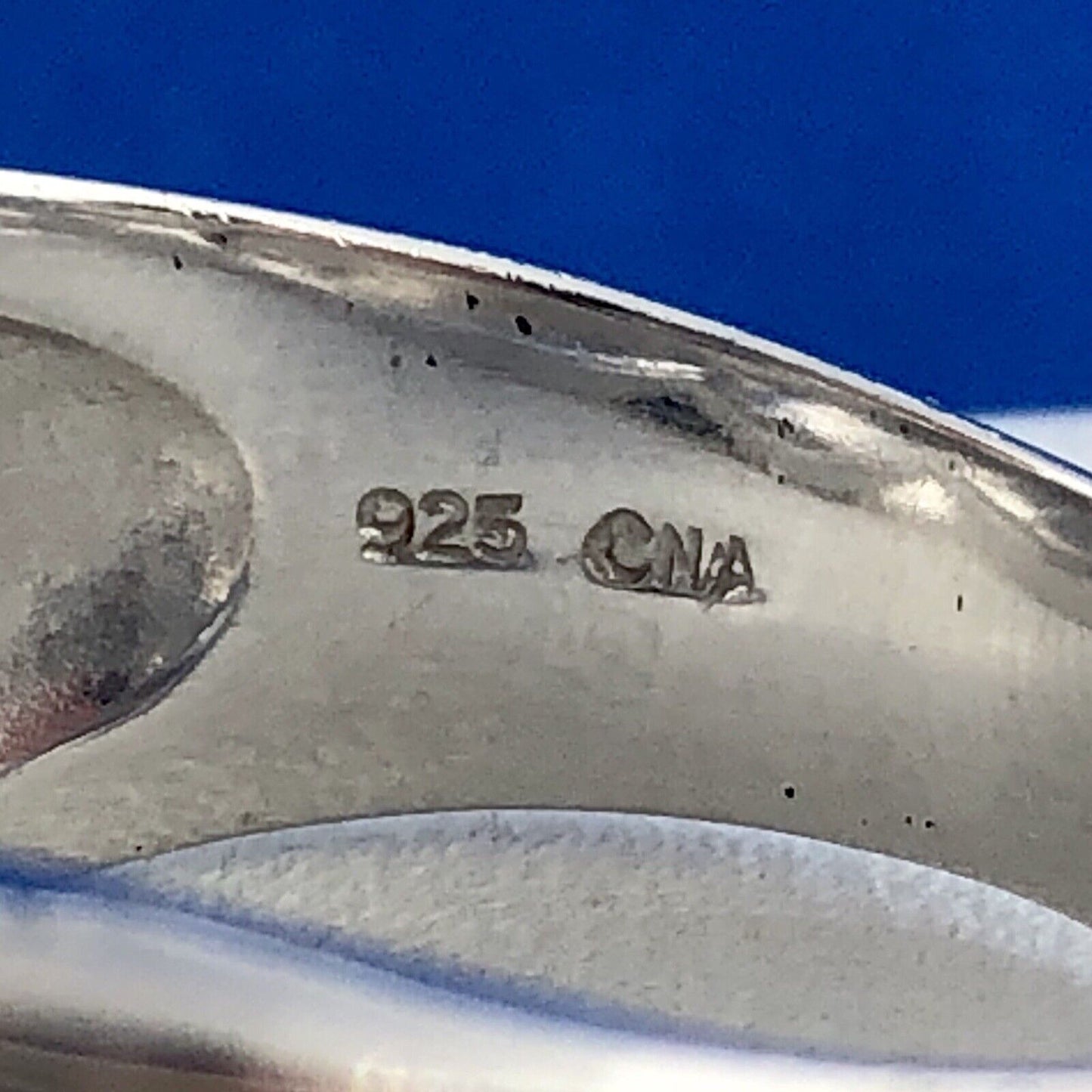 Vintage CNA Sterling Silver 925 Two Toned Modernist Ribbed Knot Cigar Band Ring