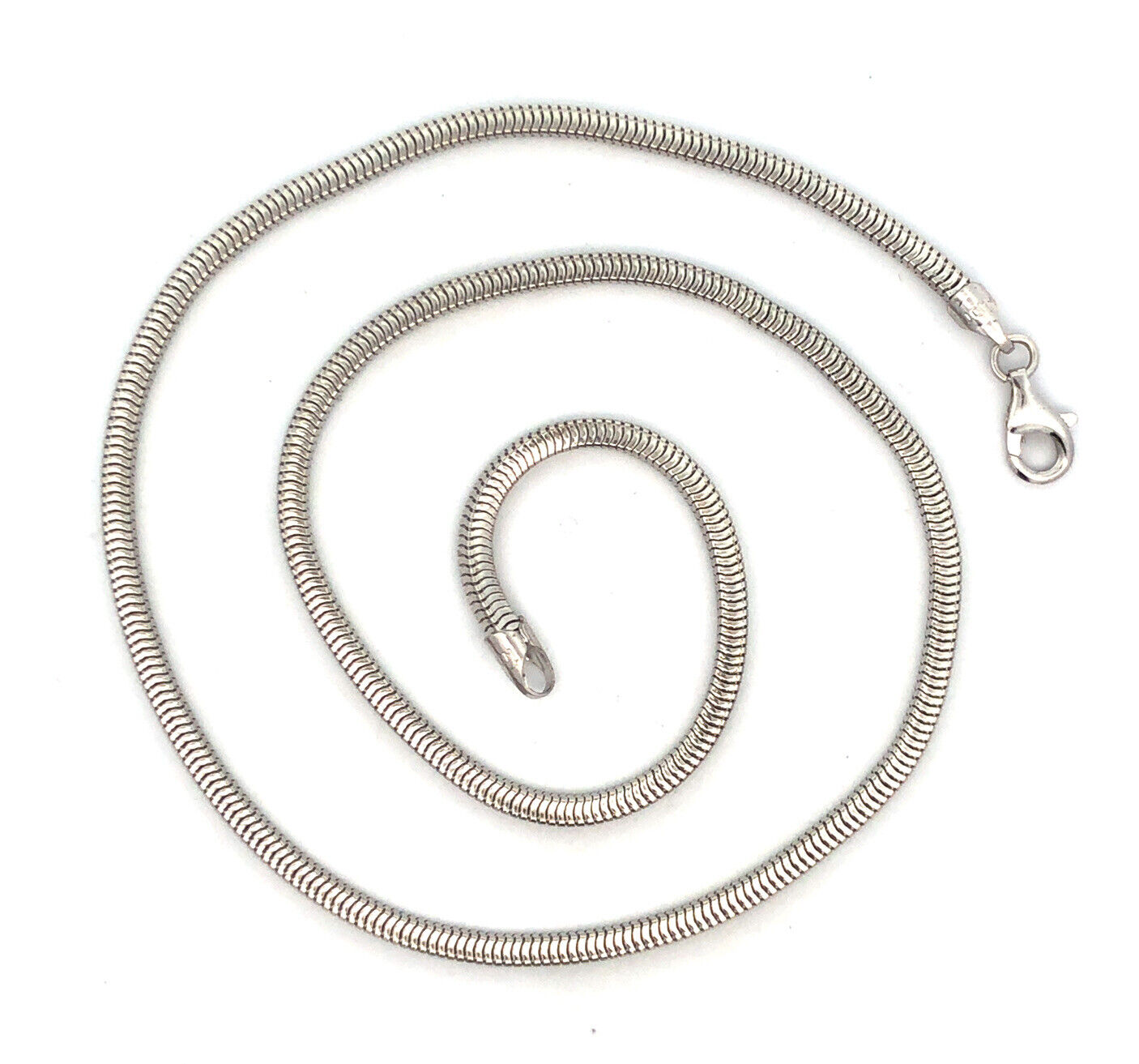 Designer Jacmel Mauritius JCM 925 Sterling Silver Square Snake Chain Necklace