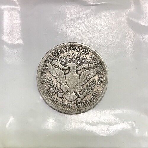 1914 D Barber Silver Quarter 25c $.25 Better Key Denver Rare Scarce
