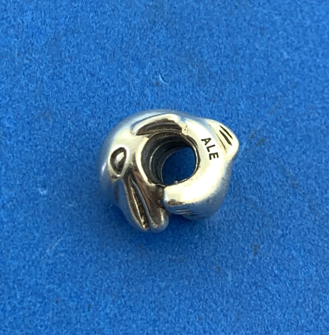 Authentic PANDORA 925 Sterling Silver Dolphin Ocean 790189 Slide Charm
