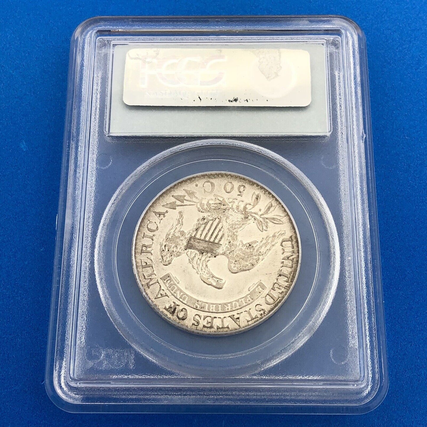 1827 Capped Bust Silver Half Dollar 50c Square Base 2 PCGS AU53 Early US Coin