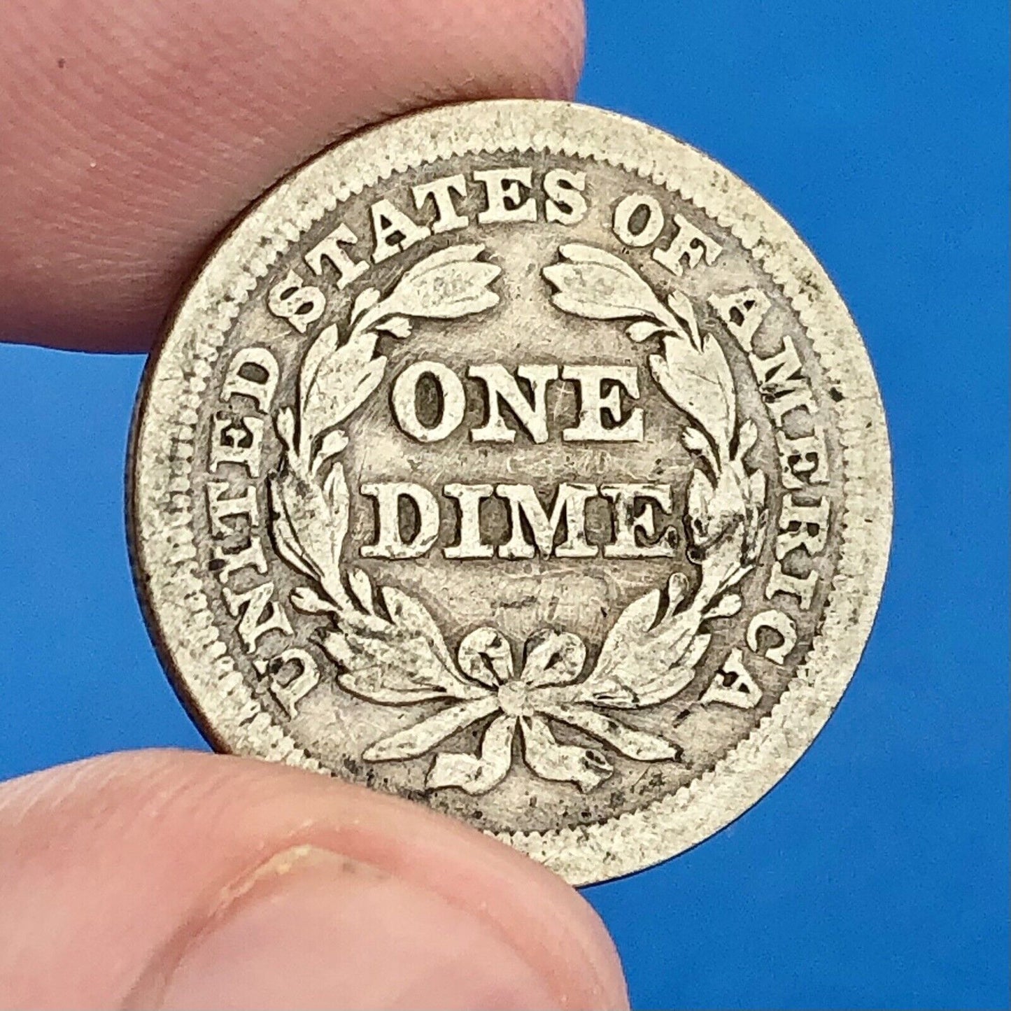 1857 P Seated Liberty Silver Dime 10c Better Key Philadelphia Mint Coin
