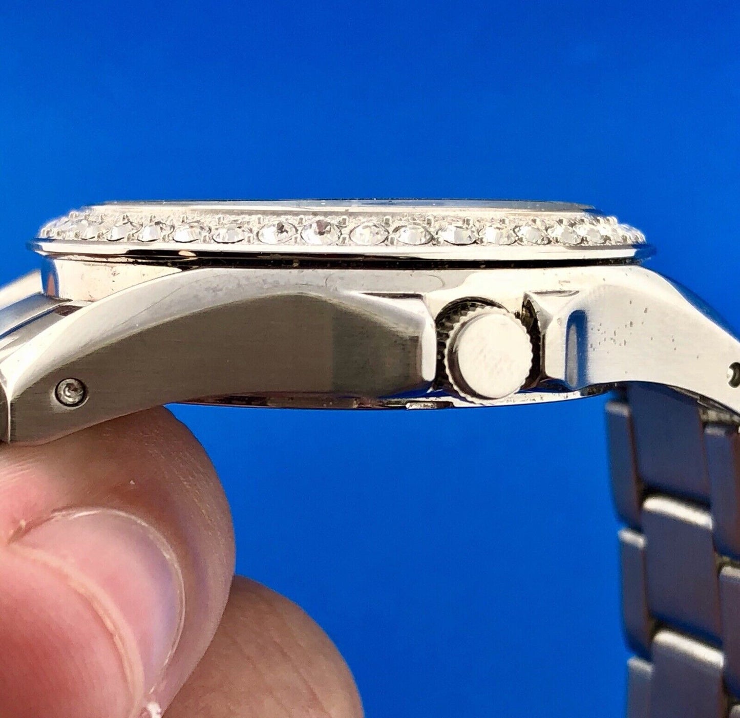 Fossil Ladies Riley Multi Functional ES3202 Chronograph CZ Stainless Steel Watch