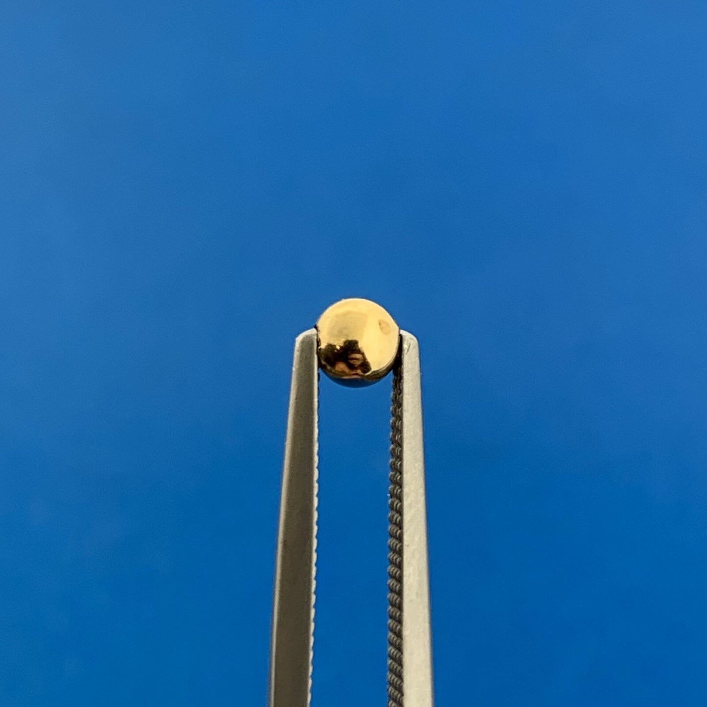 14K Yellow Gold Ball Bead Slide Bracelet Spacer Charm