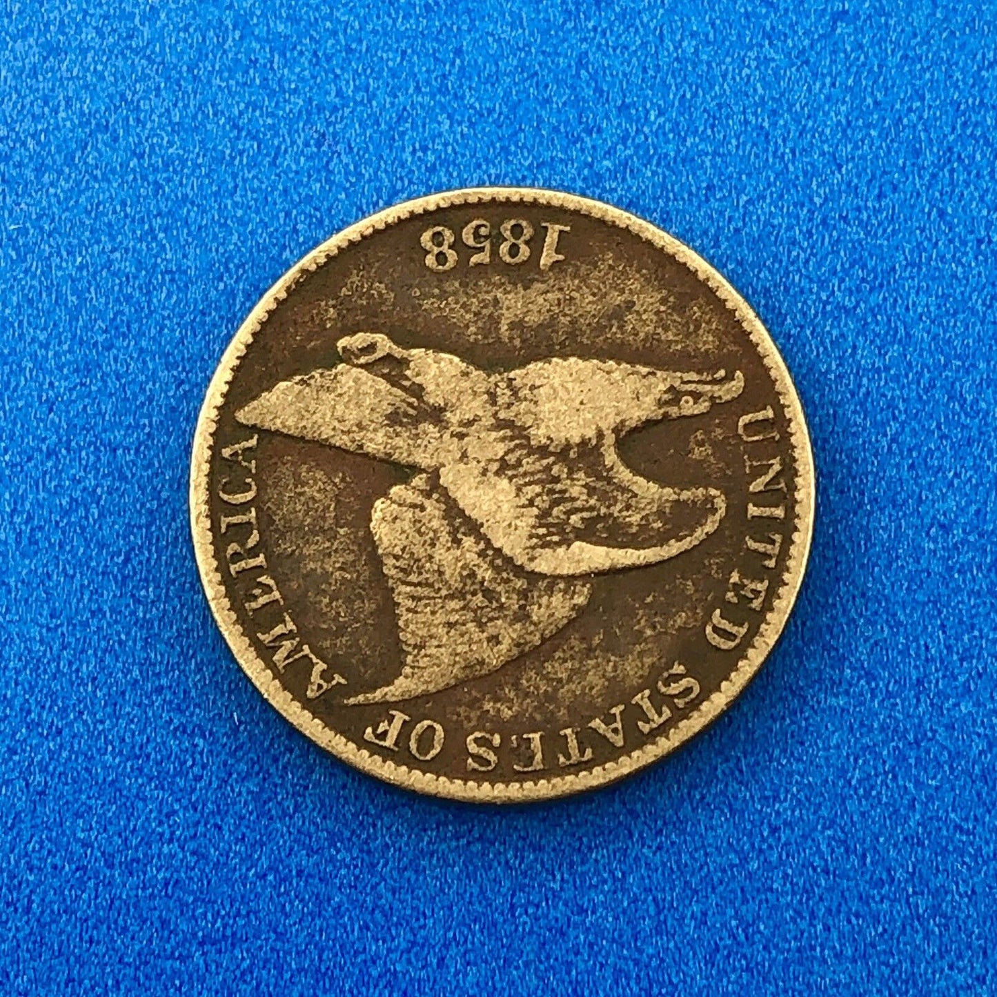 1858 P Flying Eagle Copper Nickel One Cent Penny 3 Year Type Philadelphia Coin