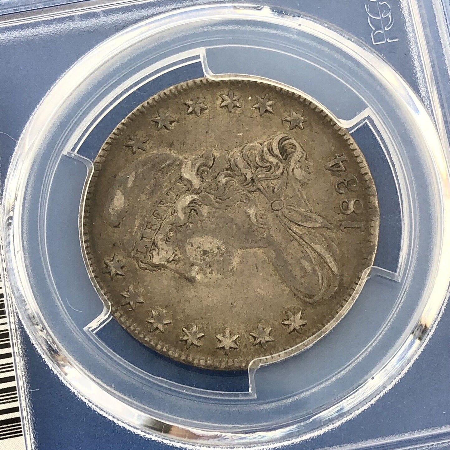 1834 Capped Bust Silver Half Dollar 50c Lettered Edge PCGS XF45 Lg Date Sm Ltrs
