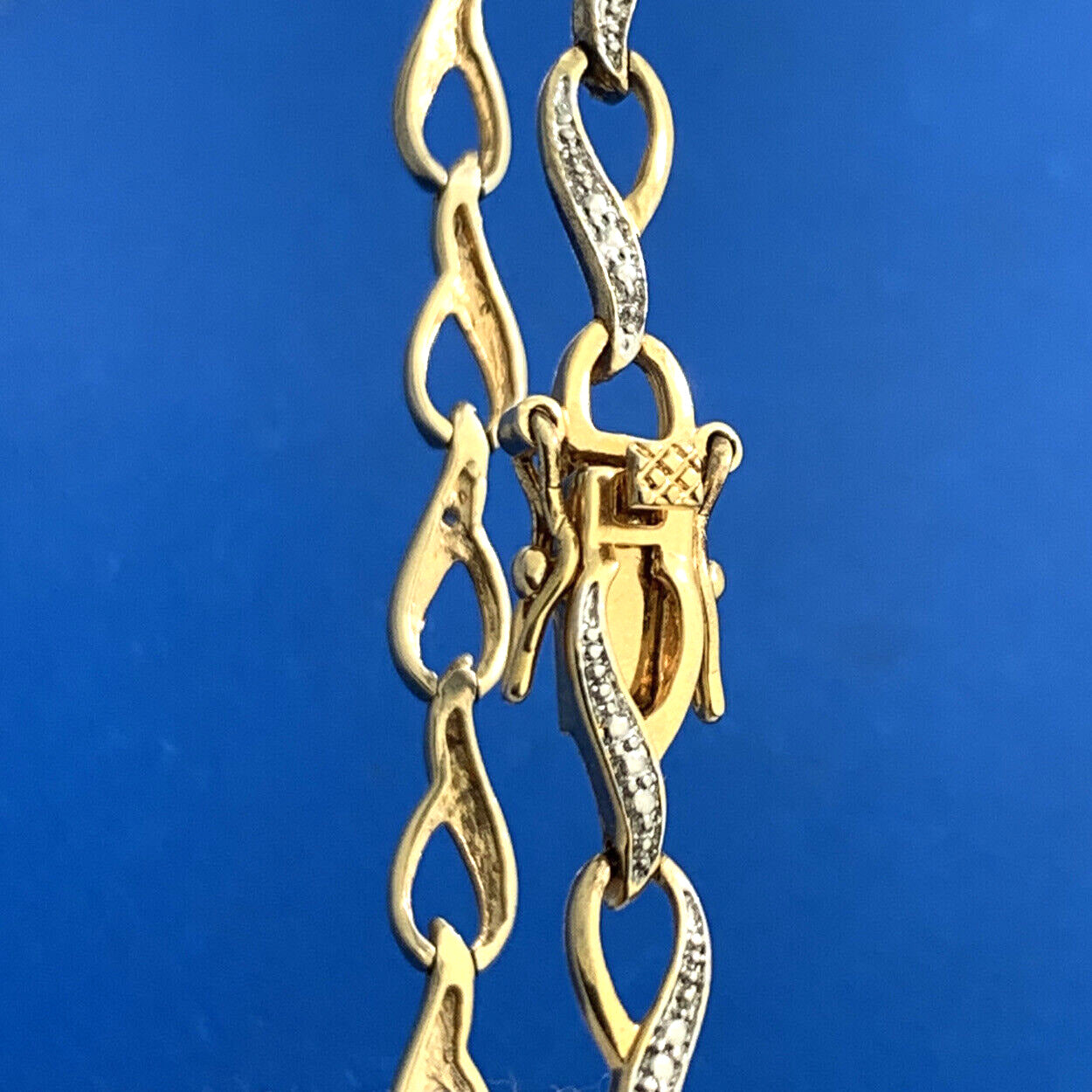 Designer RSE Vermeil 925 Sterling Silver Diamond Tennis Bracelet