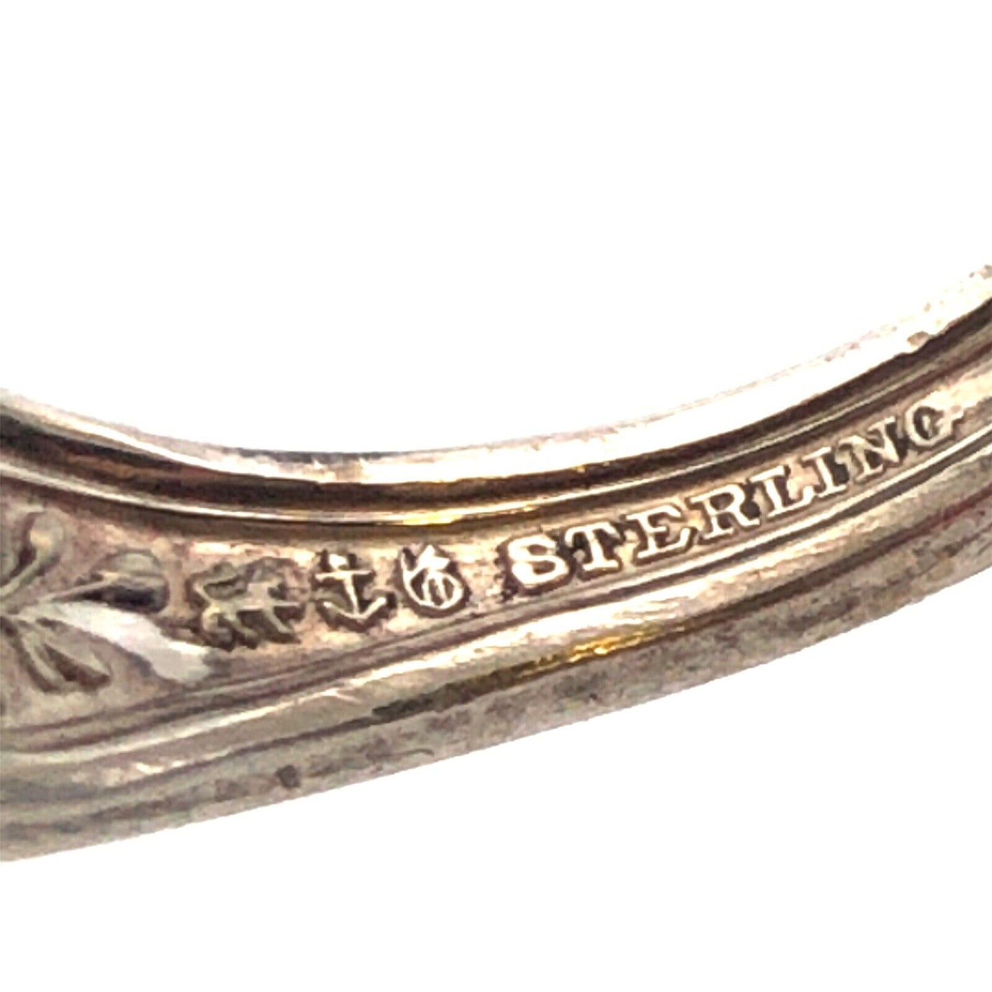 Vintage Designer 925 Sterling Silver Buttercup Flower Detail Spoon Bypass Ring