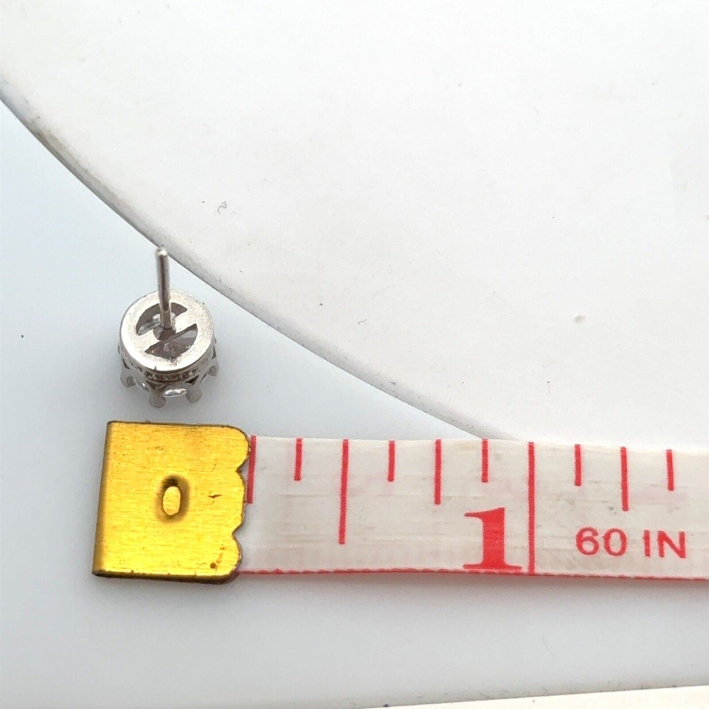 Designer Cubic Zirconia 925 Sterling Silver Round Statement Stud Earrings