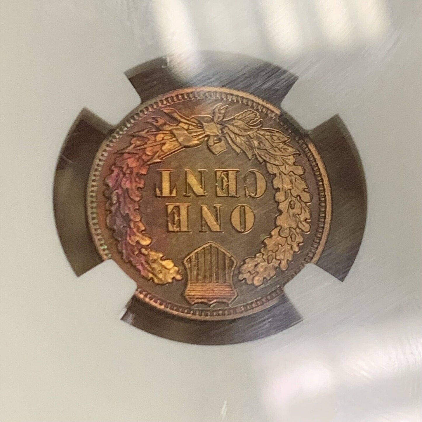 1901 P Proof Bronze Indian Head Cent Altered Color NGC Proof Details Coin