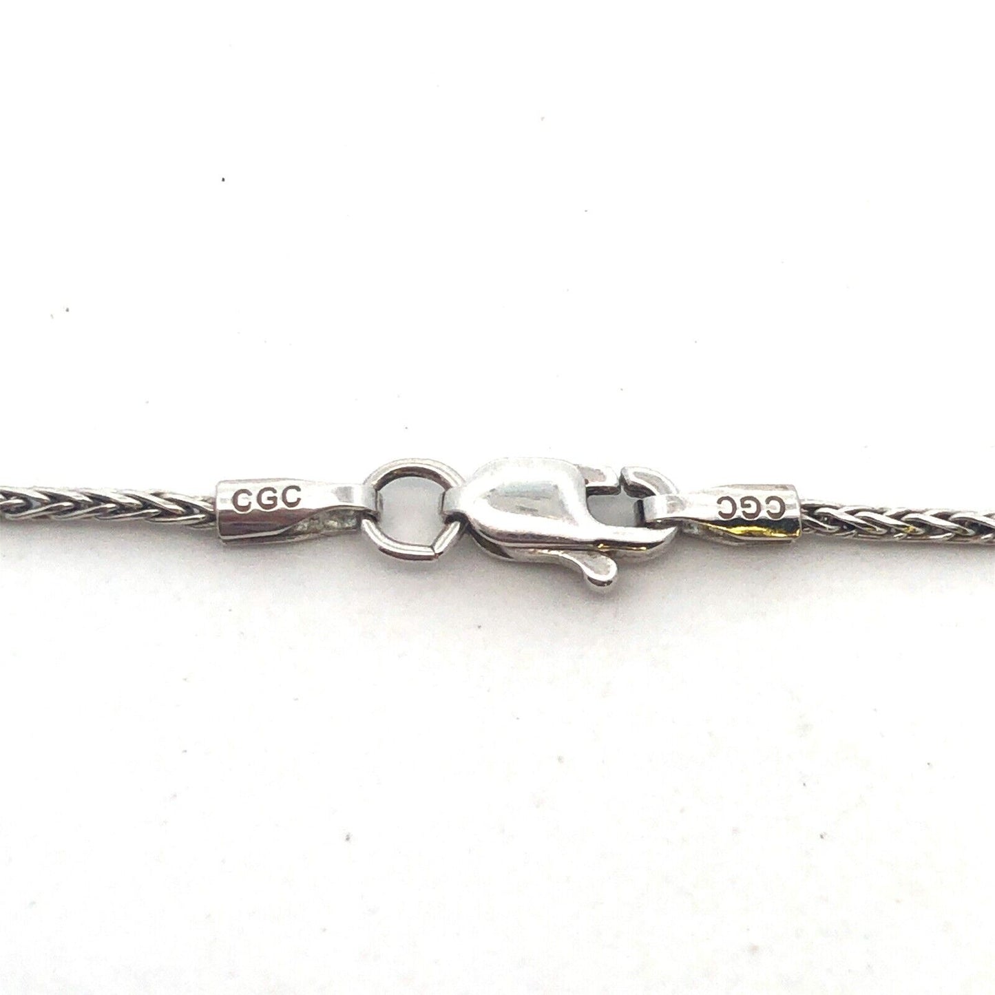 Gorgeous 14k White Gold Diamond Graduated Circle Pendant 16" Chain Necklace