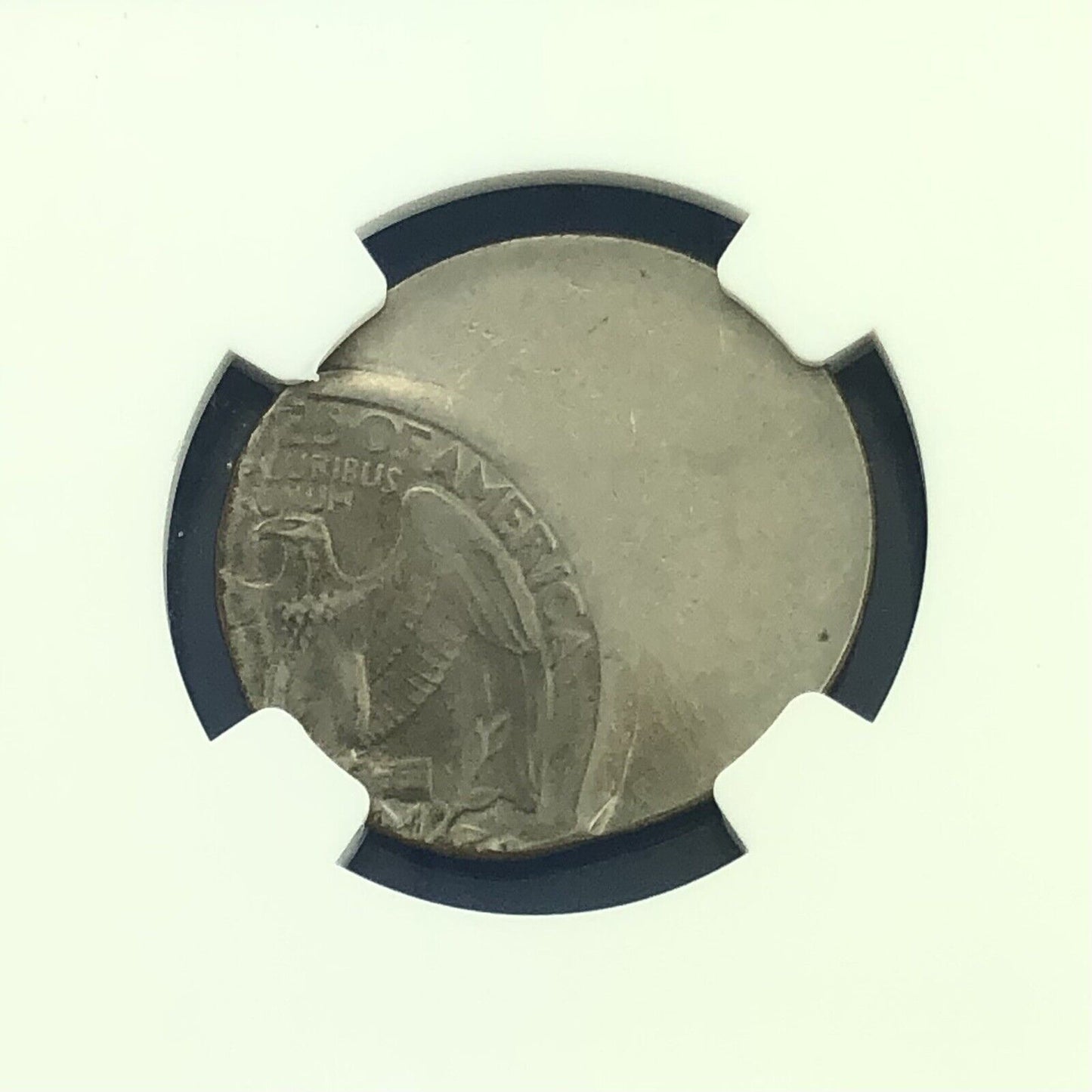 1983 P Washington Clad Quarter Mint Error Struck 50% Off Center NGC MS62