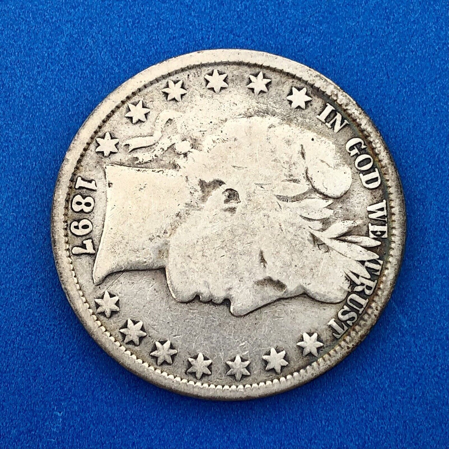 1897 P Silver Barber Half Dollar Better Key Date Philadelphia Coin Rare Scarce