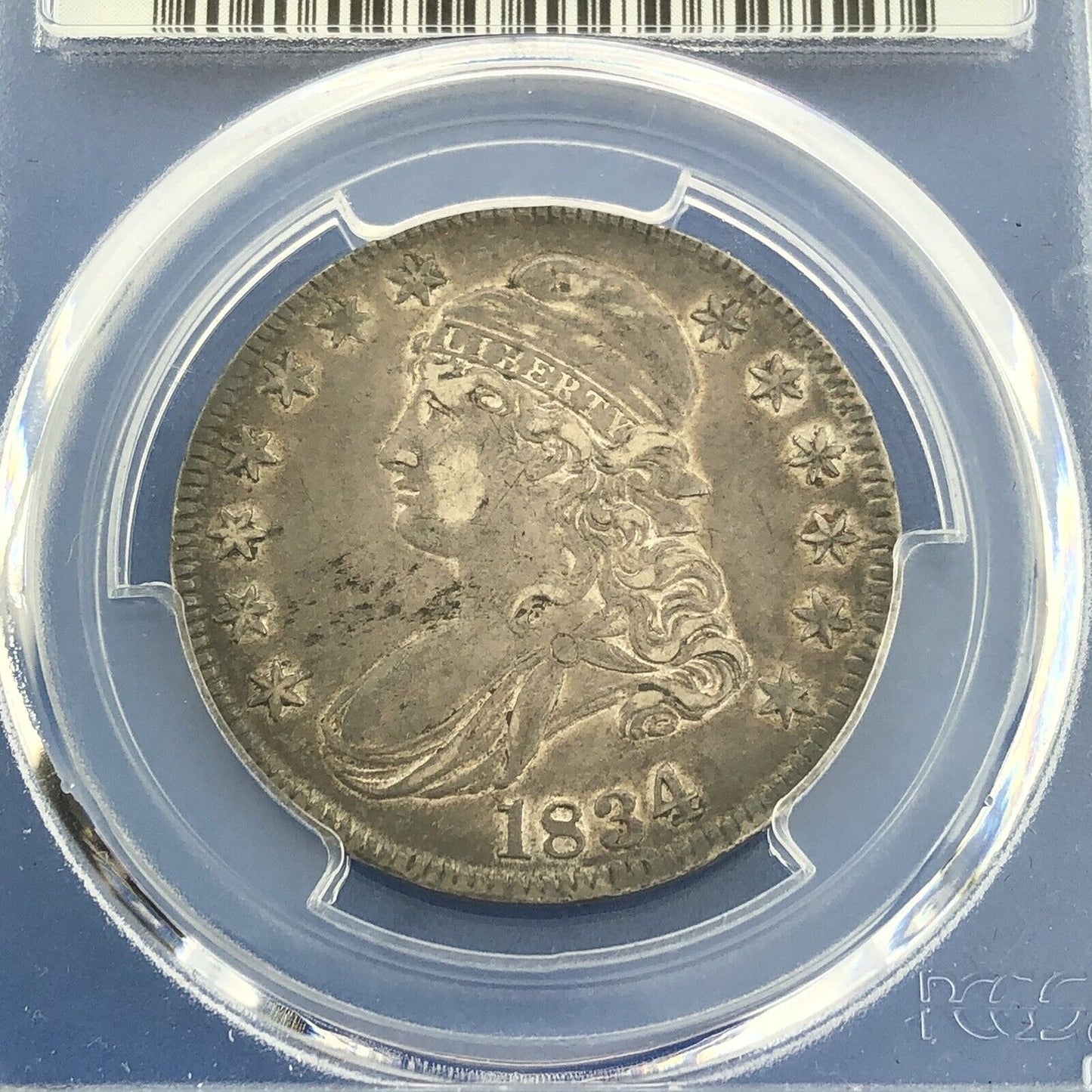 1834 Capped Bust Silver Half Dollar 50c Lettered Edge PCGS XF45 Lg Date Sm Ltrs