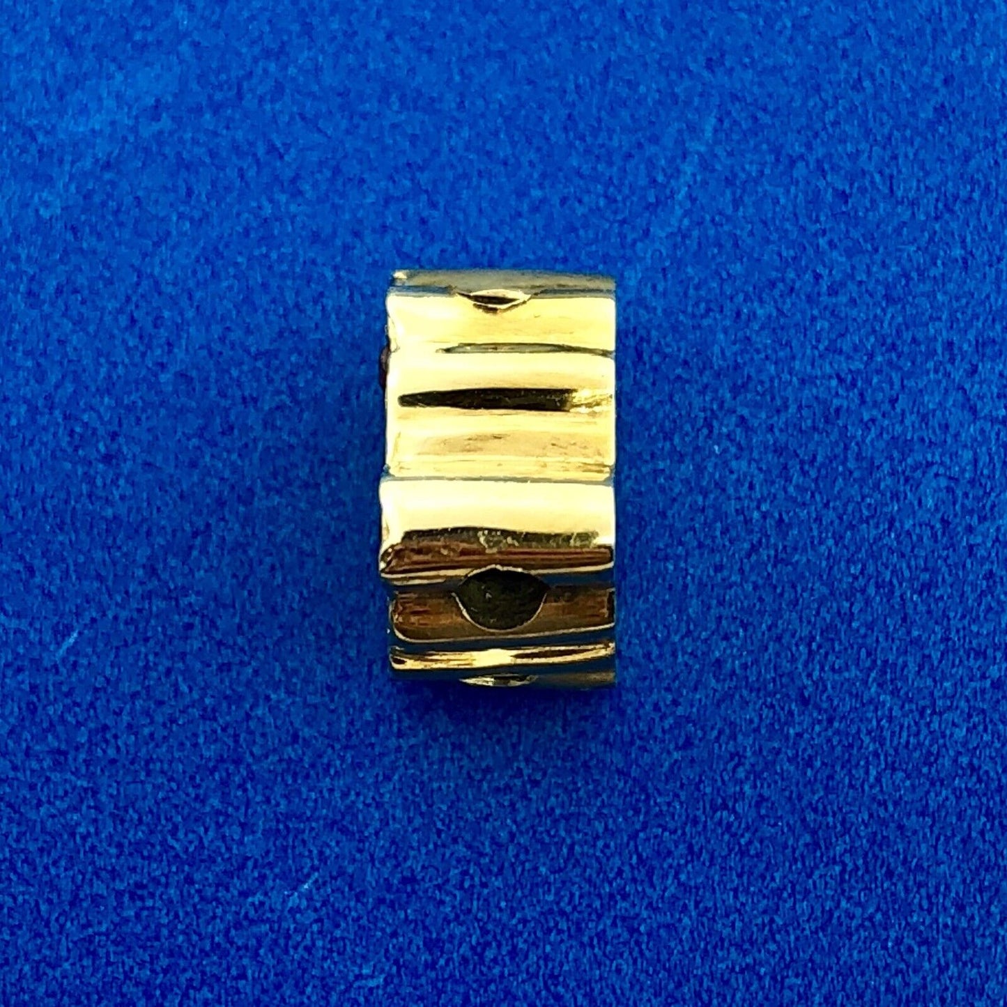 Designer 14K Yellow Gold 585 Ruby Bell Slide Bracelet Charm