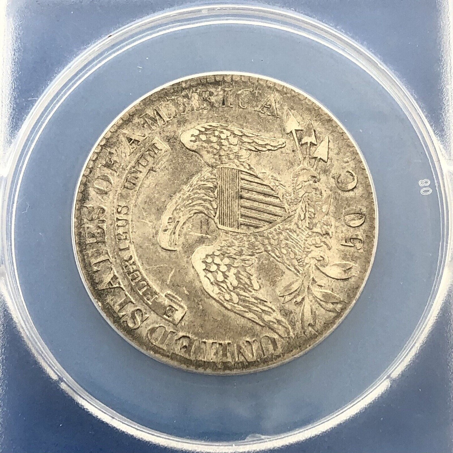 1826 Capped Bust Silver Half Dollar 50c Lettered Edge ANACS EF45 O-110 Coin