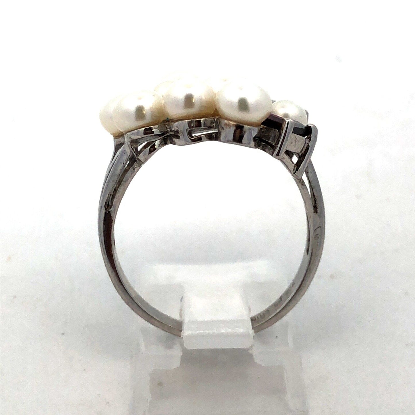 Designer Ross Simons 925 Sterling Silver Multi Gemstone Pearl Cluster Ring