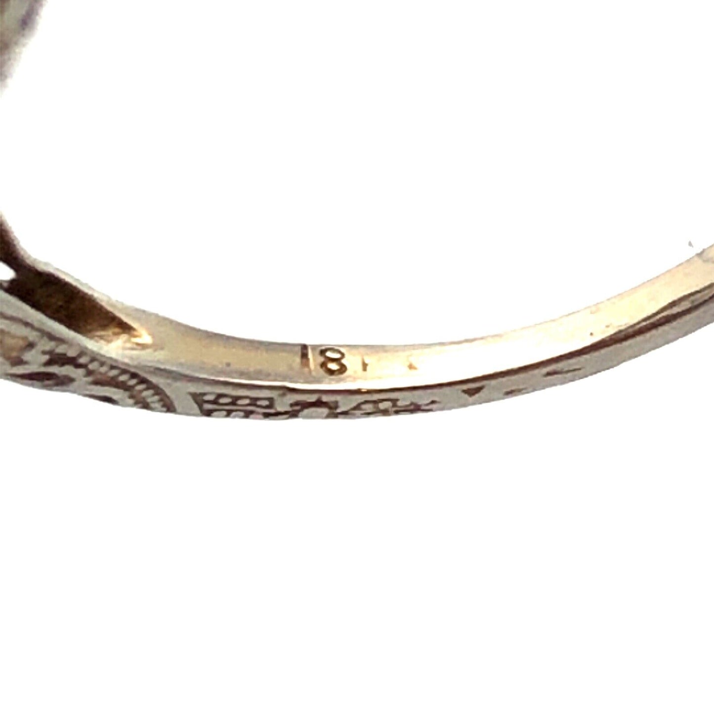 Vintage Art Deco 14K White Gold Round Diamond Filigree Square Engagement Ring