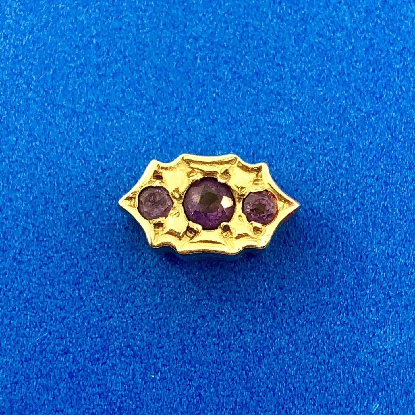 Designer 14K Yellow Gold 585 Amethyst February Occasion Slide Bracelet Charm