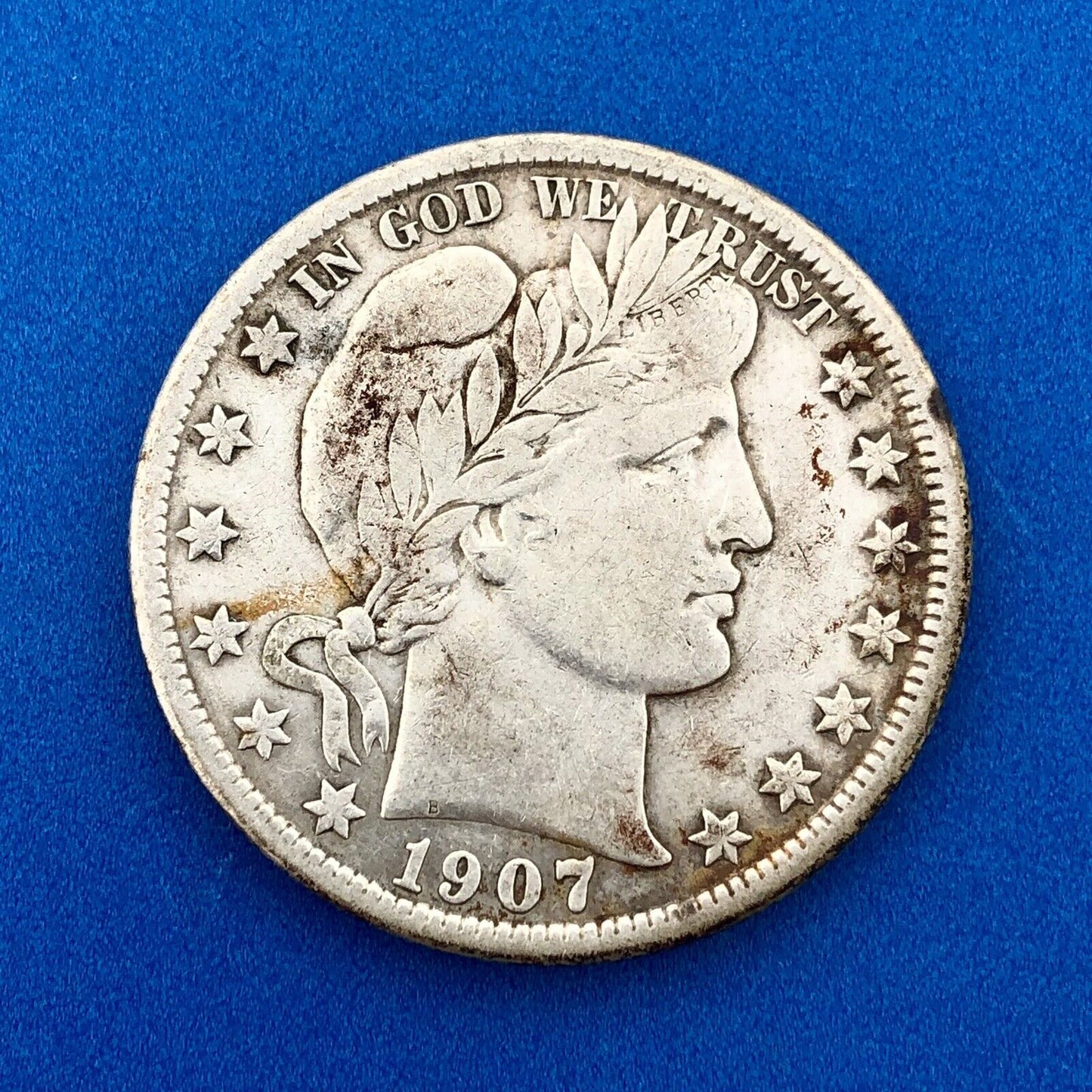 1907 O Silver Barber Half Dollar Better Key Date New Orleans Coin Rare Scarce