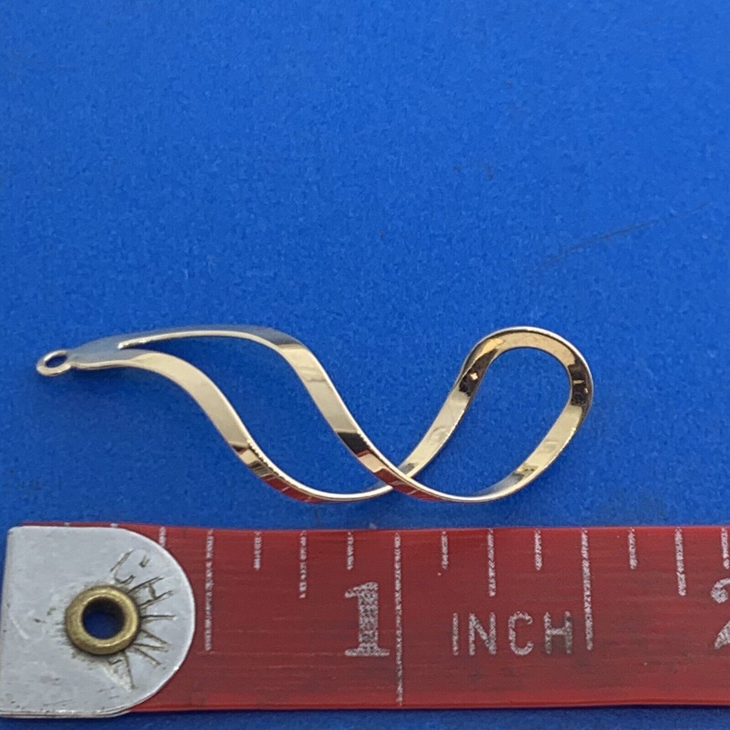 Designer 14K Yellow Gold Modernist Flame Wave Twist Stud Earring Jackets