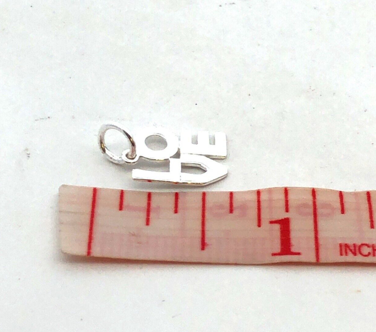 Designer LA TH 925 Sterling Silver Block Letters LOVE Word Charm Pendant