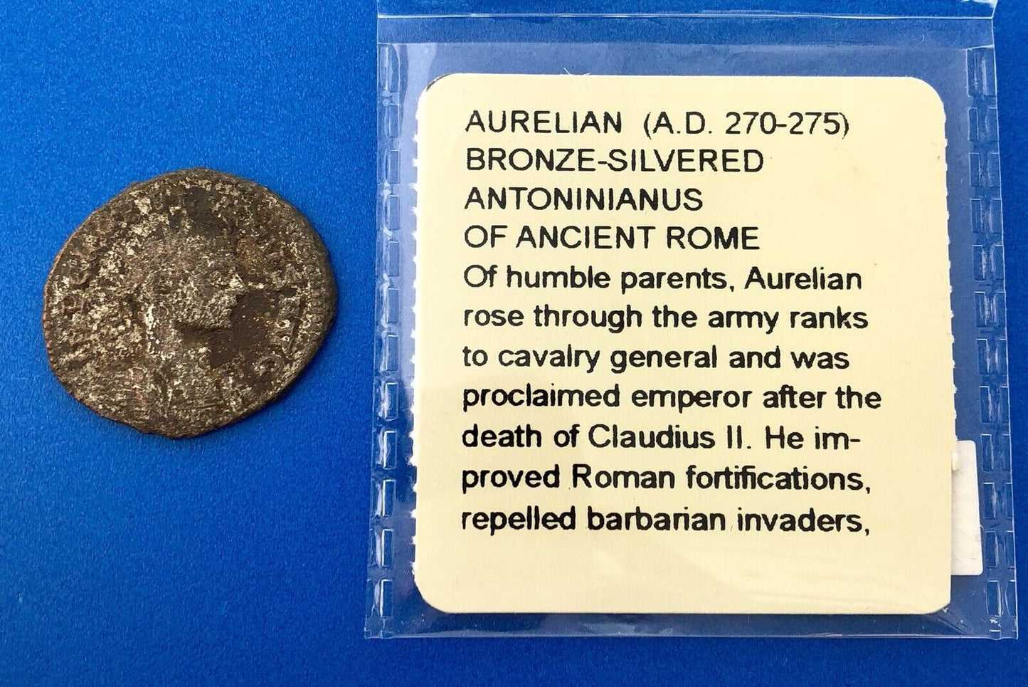 Aurelian A.D. 270-275 Roman Bronze Antoninianus Coin Father of Christmas