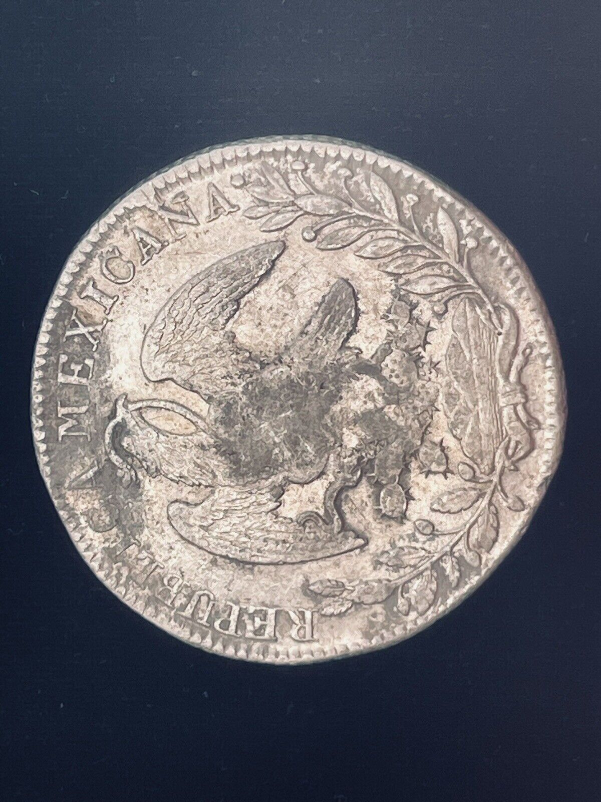1830 Zs Zacatecas Mexico 8 Reales .903 Silver O.V. Cap and Rays Libertad Coin