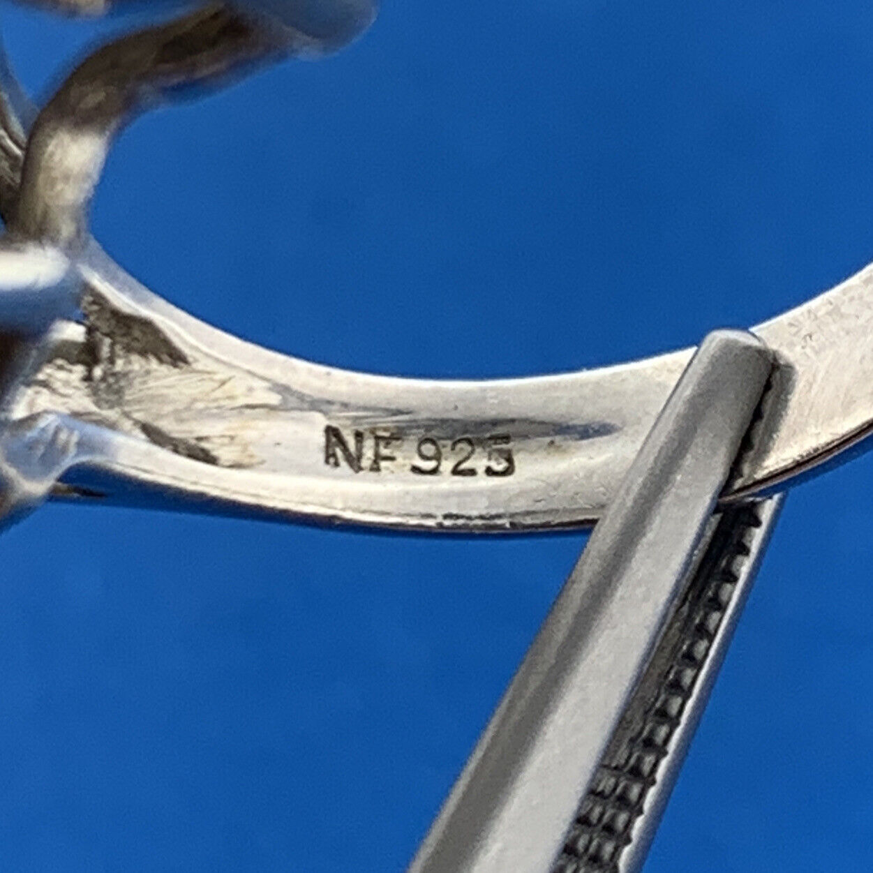 Designer NF 925 Sterling Silver Smoky Quartz Statement Cocktail Ring