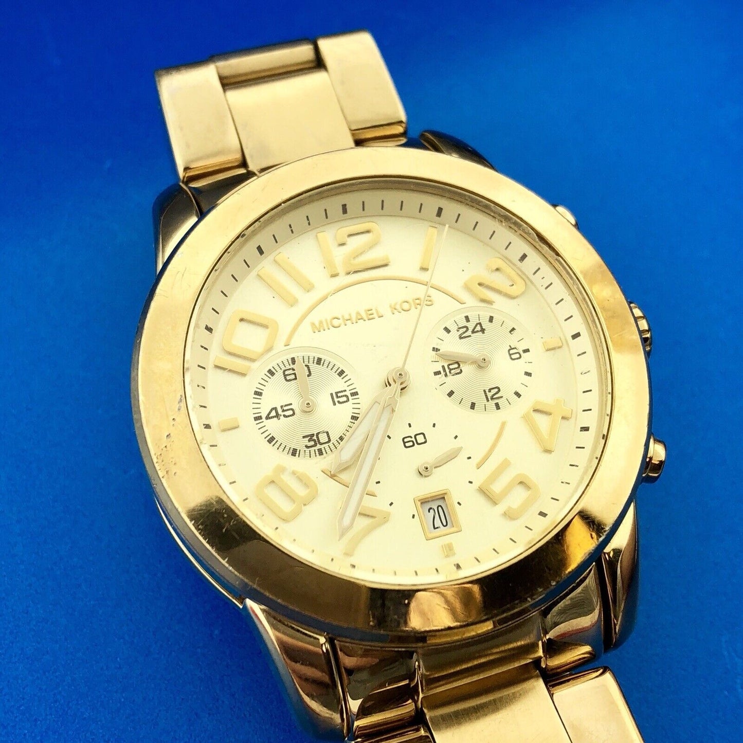 Michael Kors Unisex MK5726 The Mercer Gold Chronograph Bracelet Wrist Watch Runs
